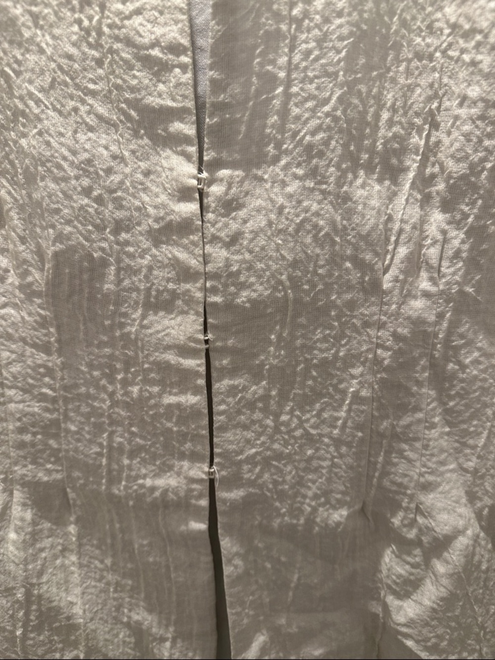 Eileen Fisher light gray crinkle jacket - Picture 4 of 7